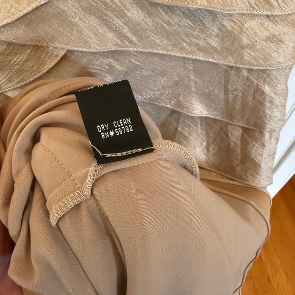 Adrianna Papell Tiered Champagne Sheath Dress size 14 - Picture 4 of 6